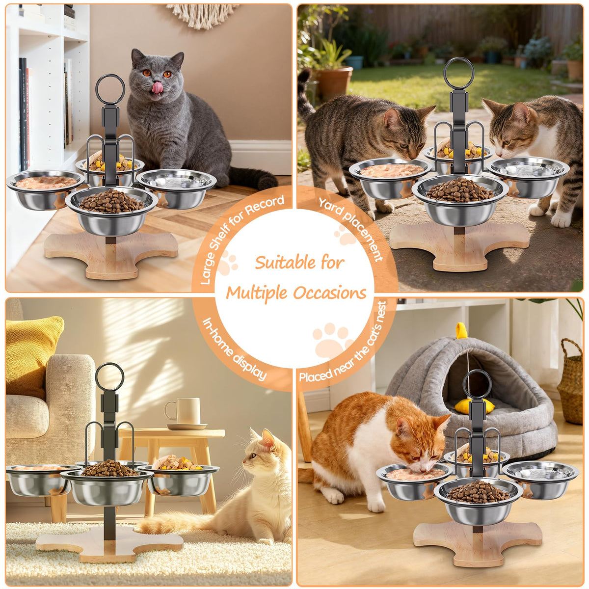 Elevated Cat Bowls with Stand A691
