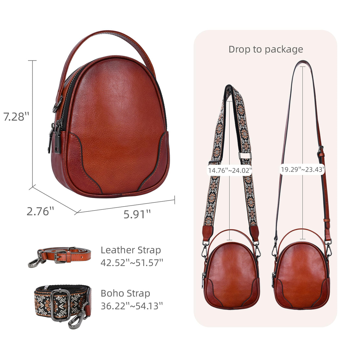 Small Leather Crossbody Bag L90204