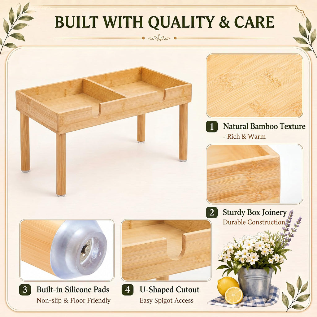 Bamboo Drink Dispenser Stand Z6208