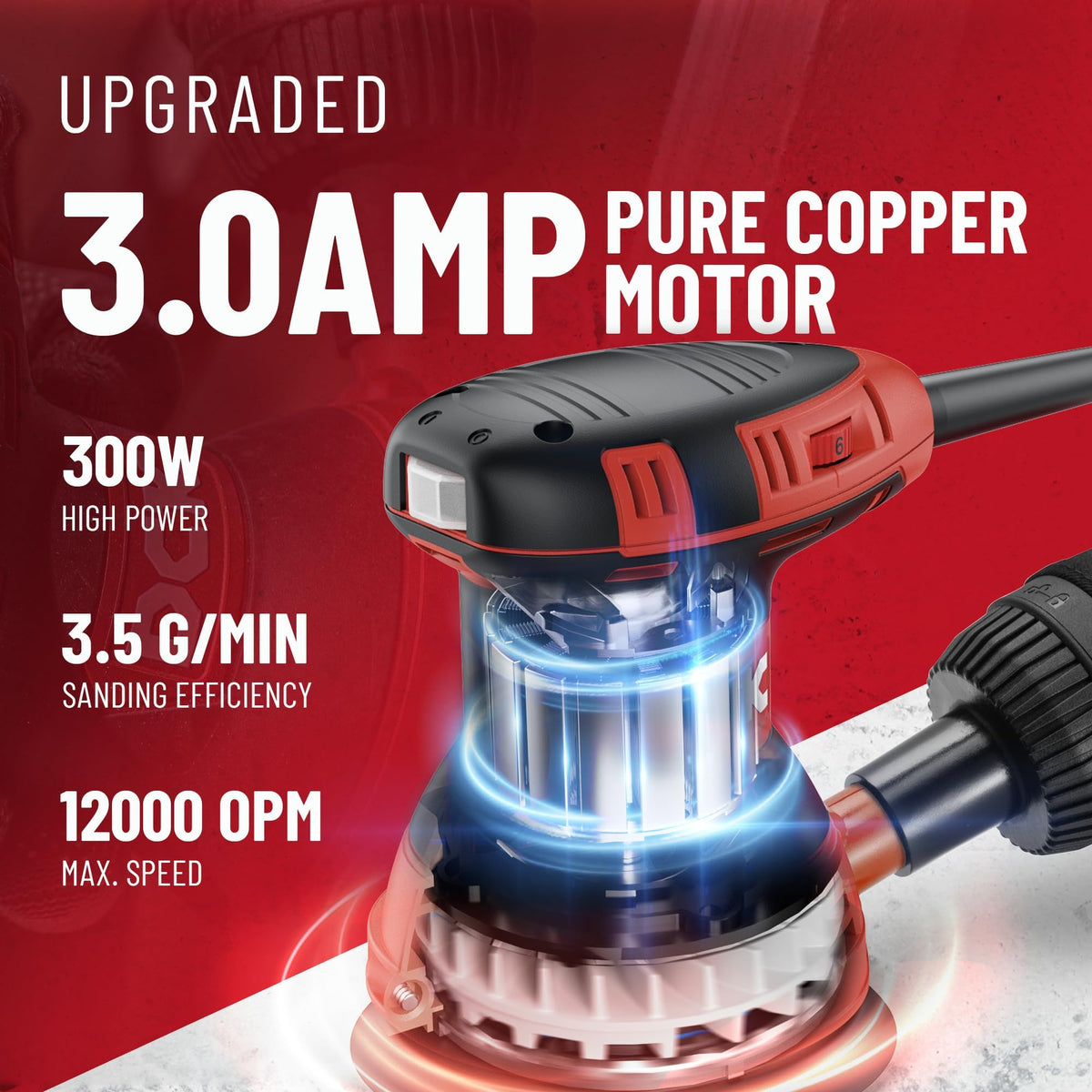 3.0 AMP Corded Random Orbital Sander W57342