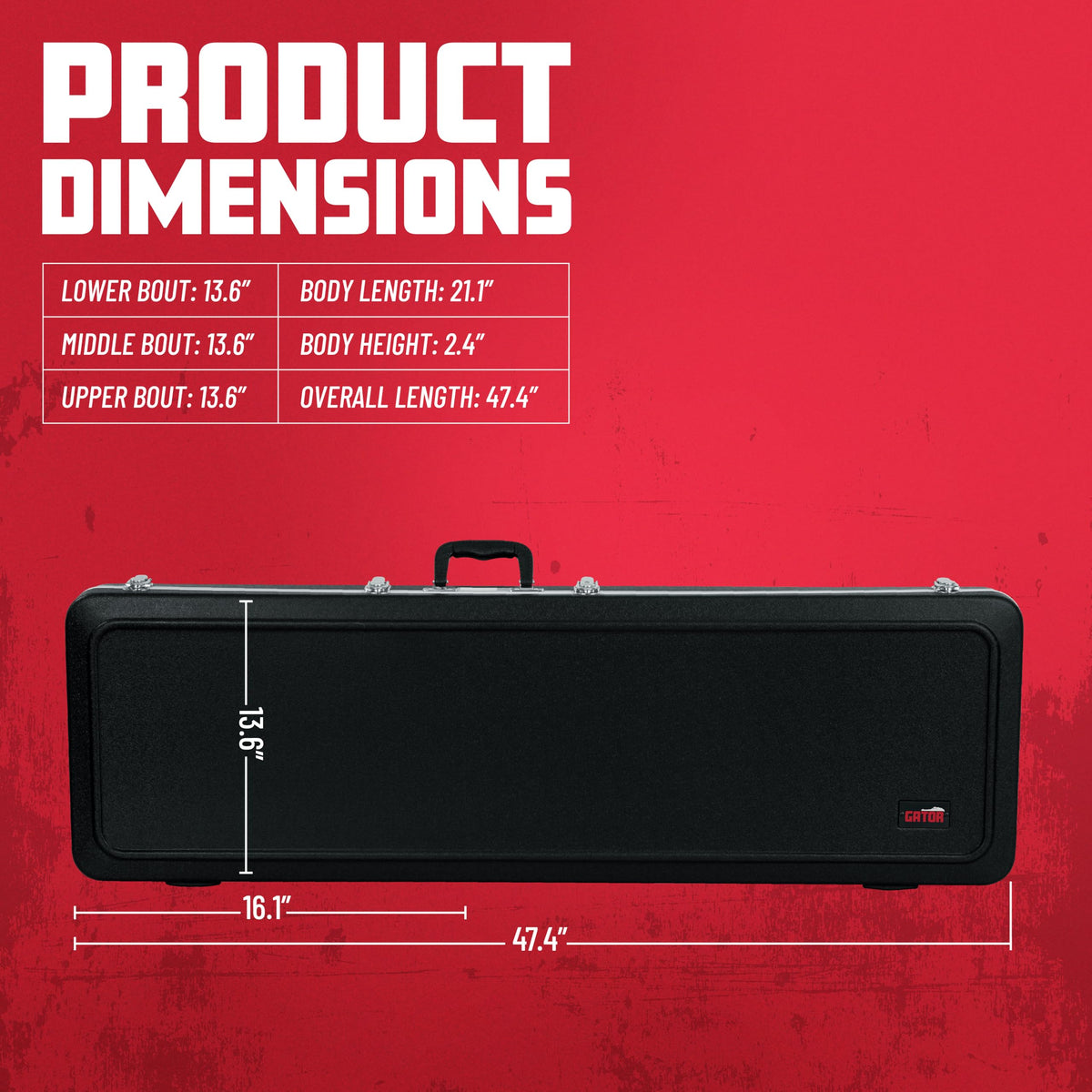 ABS Molded Guitar Case for Electric Bass Guitars X103