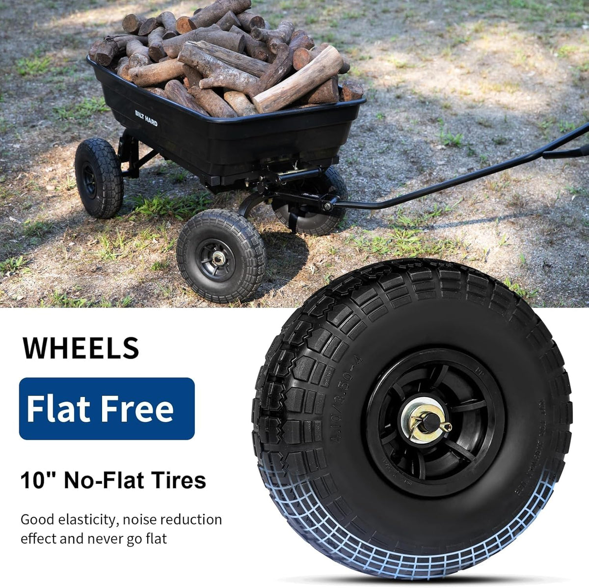Poly Garden Dump Cart 600 lbs 4 Cu Ft G882
