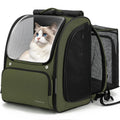 Green Expandable Cat Backpack Carrier W37897