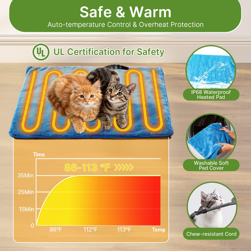 24" Heated Cat House with Escape Door N482