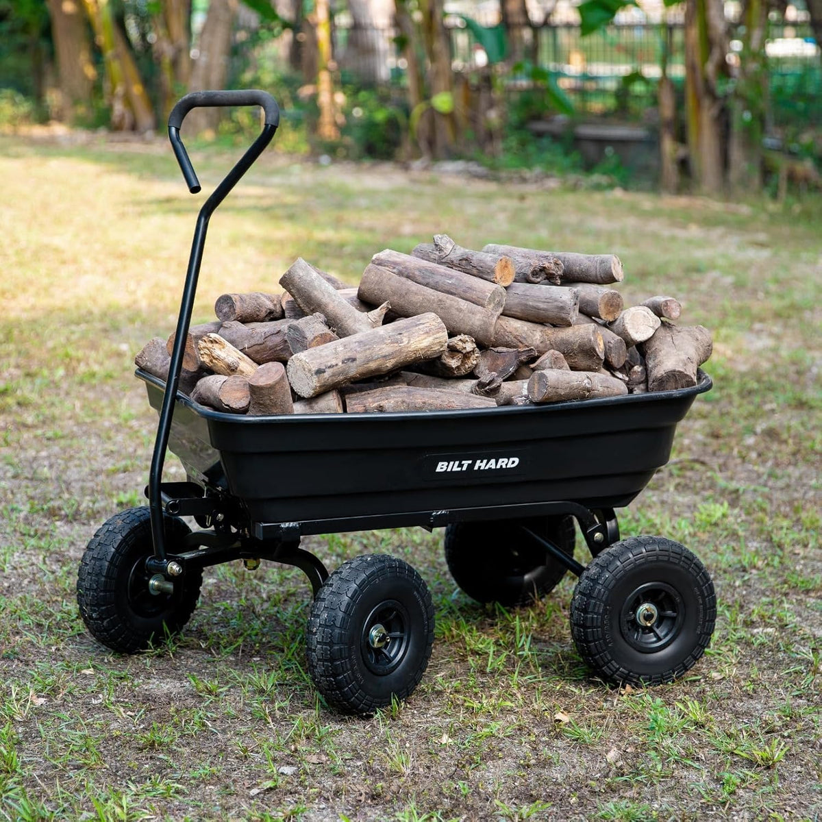 Poly Garden Dump Cart 600 lbs 4 Cu Ft G882