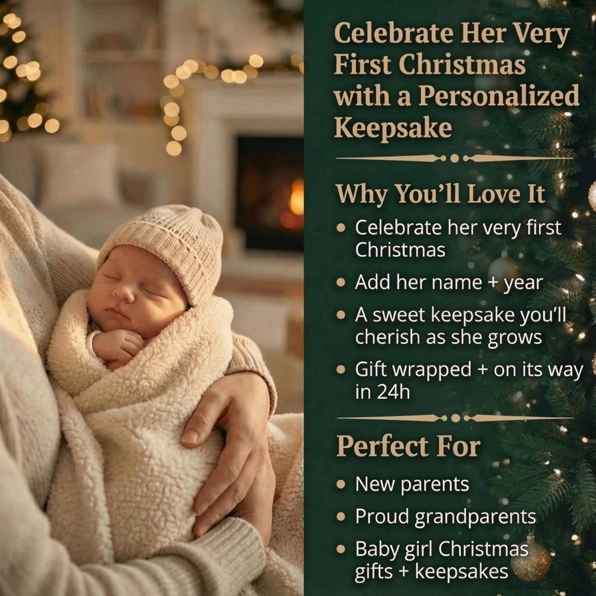 Baby's First Christmas Ornament 2026 Red Horse K95035