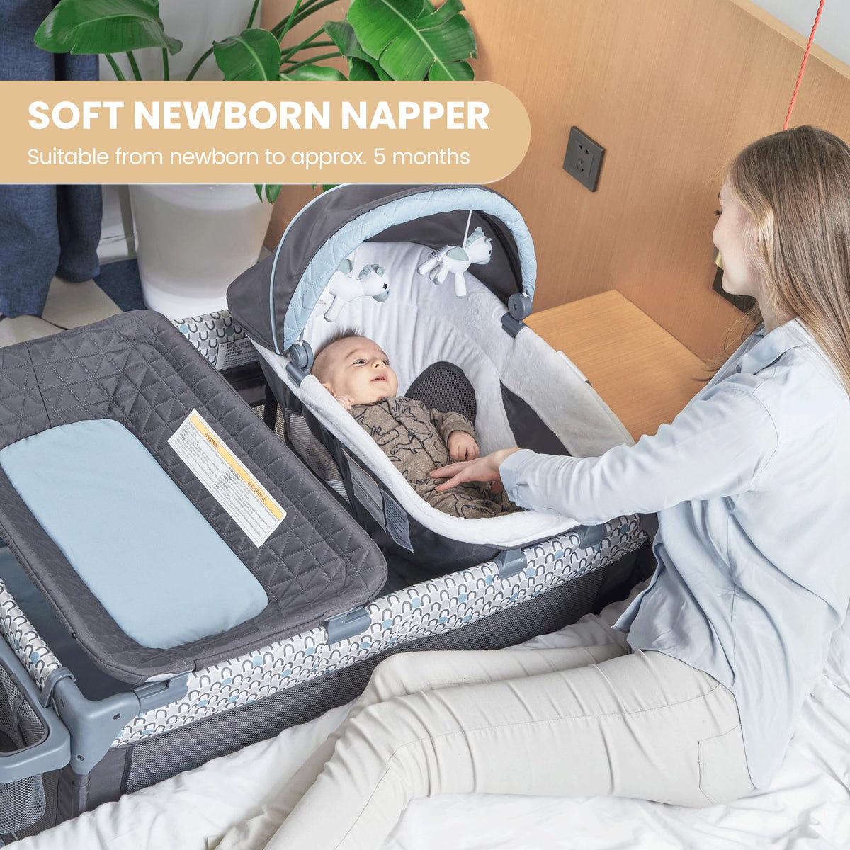 5 in 1 Foldable Baby Crib Playpen V7981