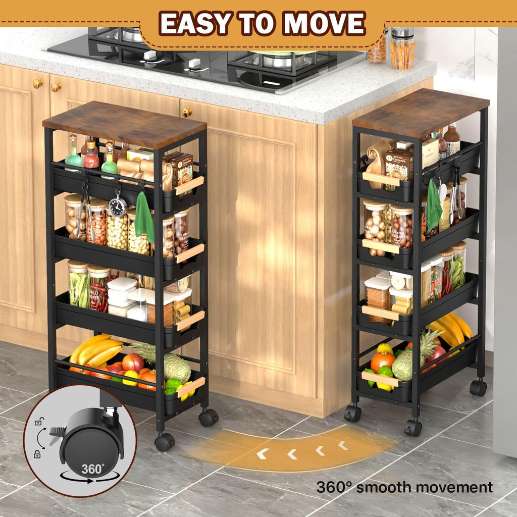 Slim Storage Cart with Wheels R20978