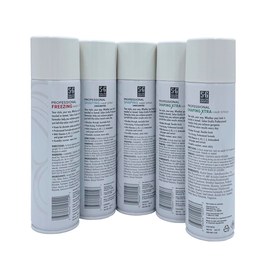 Mega Hold Unscented Quick-Drying Hairspray Pack of 5 K229032