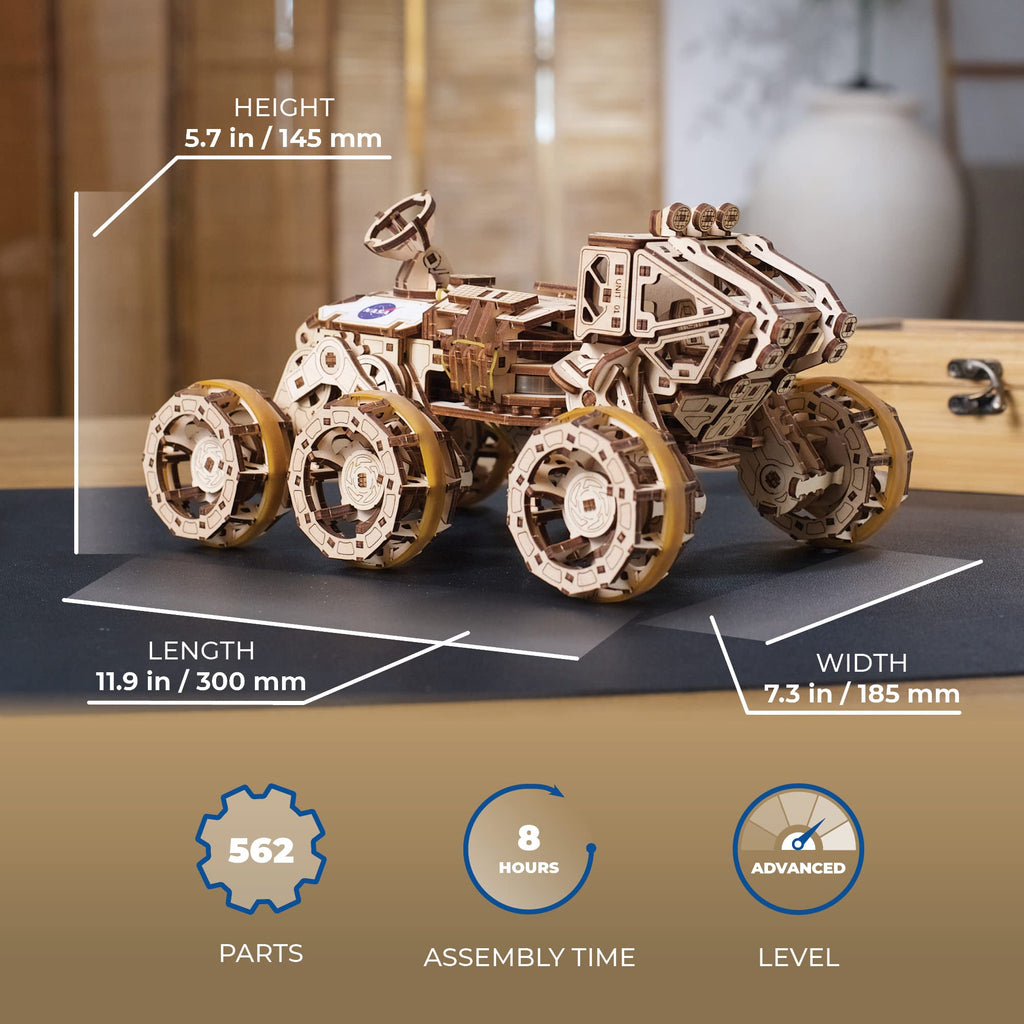 3D Wooden Puzzle Mechanical Model with Spring Drive V726