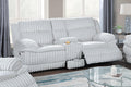 Light Gray Corduroy Manual Motion Loveseat C27854