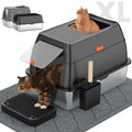Extra Large Stainless Steel Litter Box with Lid O464055