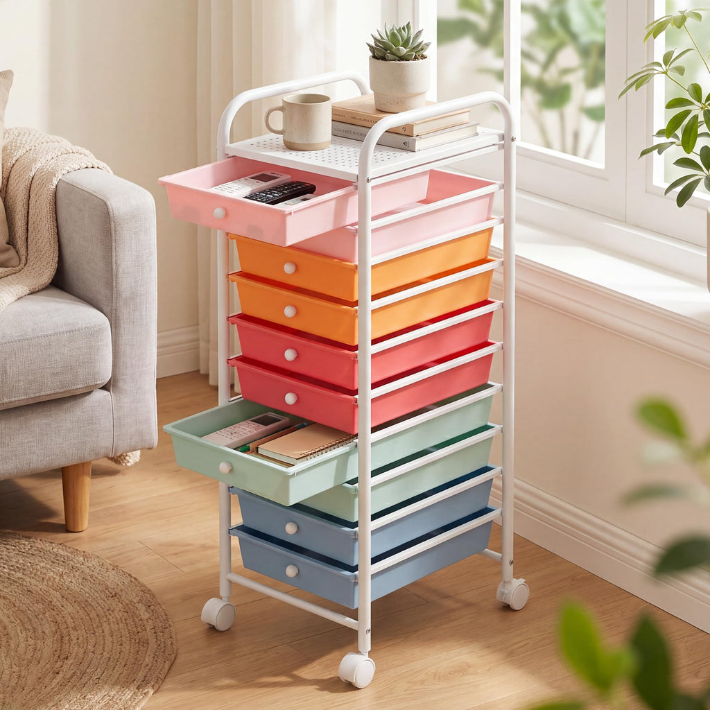 10 Drawers Rolling Storage Cart C583