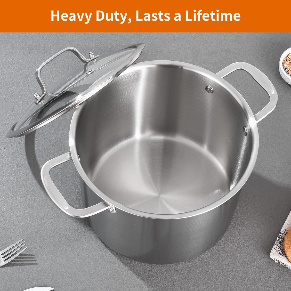 8 Quart Stainless Steel Stock Pot F268807