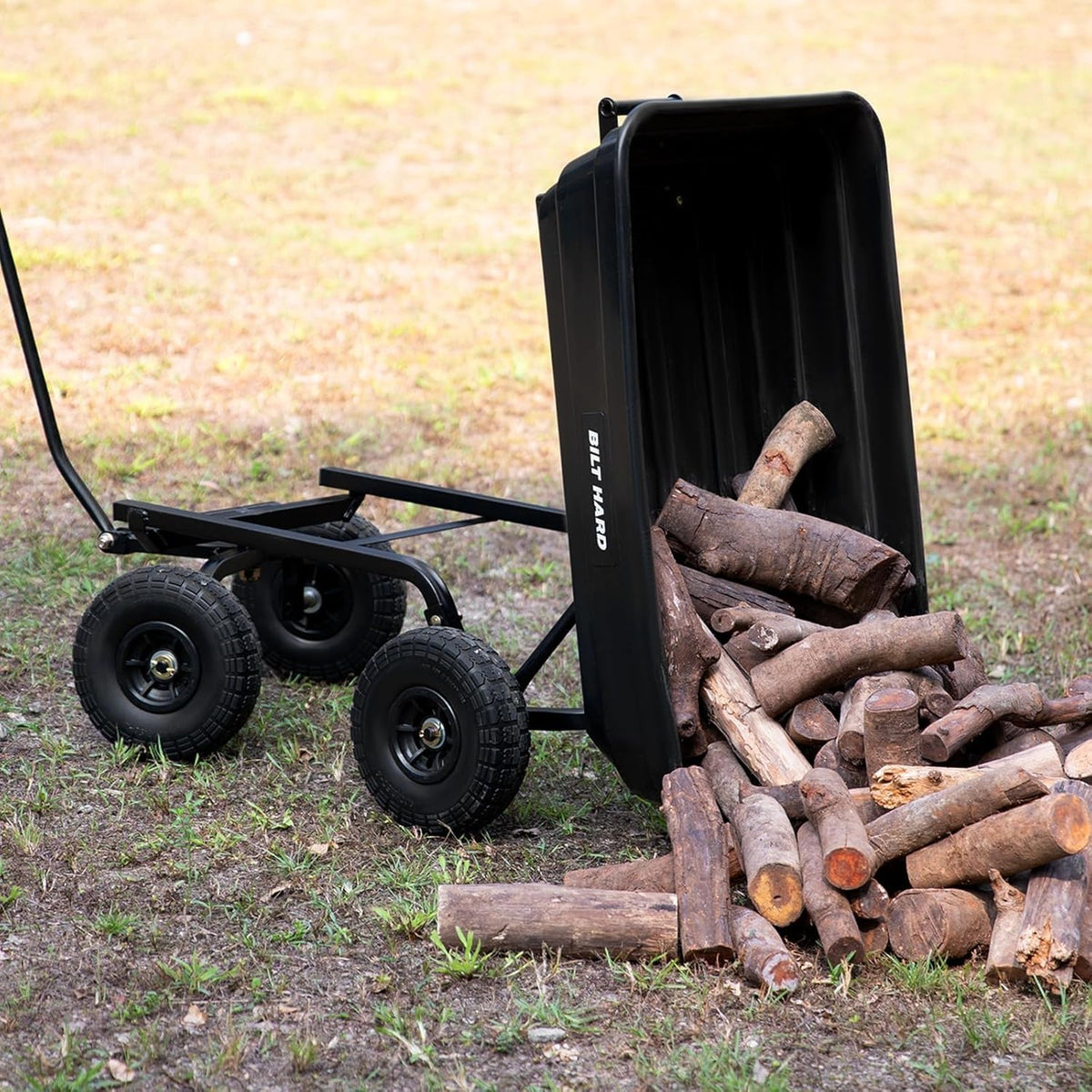 Poly Garden Dump Cart 600 lbs 4 Cu Ft G882