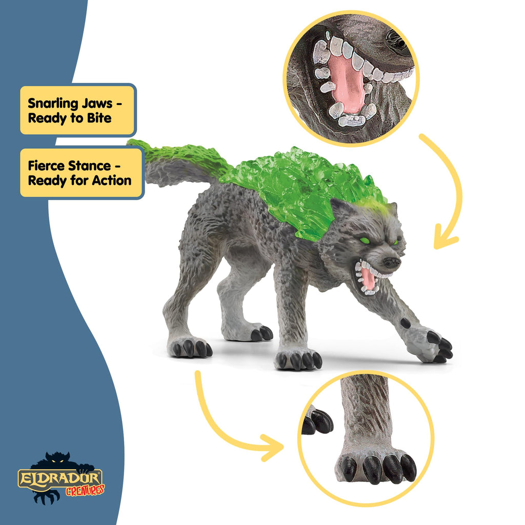 6" Stone Wolf Figurine Fantasy Animal Figure G368