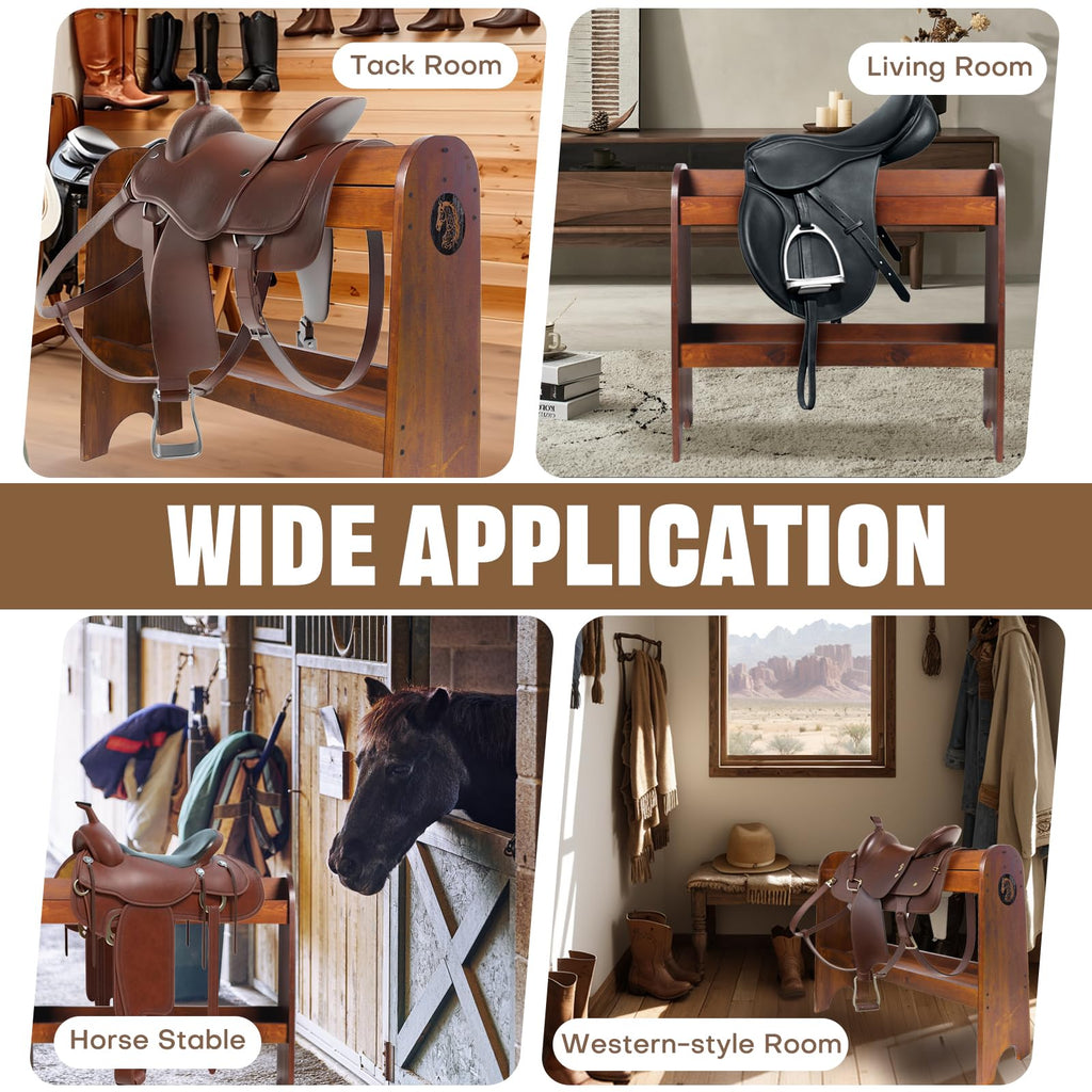 Solid Wood Saddle Rack X92988