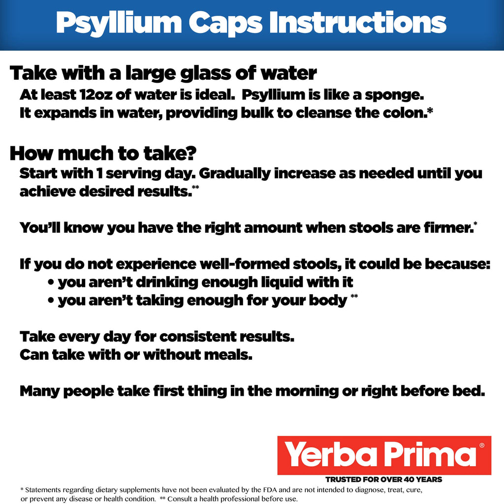 Psyllium Husks Fiber Veg Caps 180 Pack of 2 S8077
