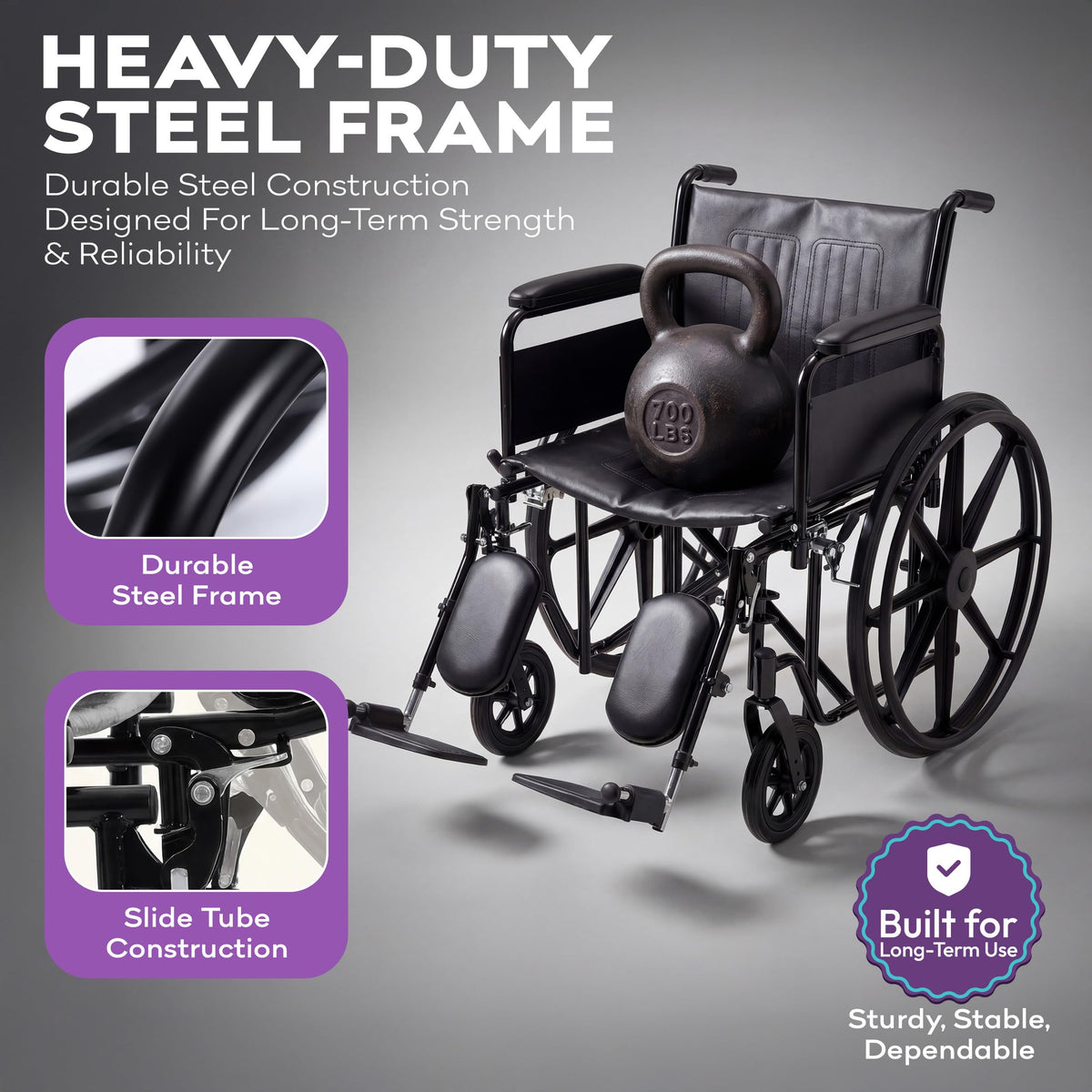 Heavy Duty Bariatric Wheelchair 700lb 30” Seat Width Y167482