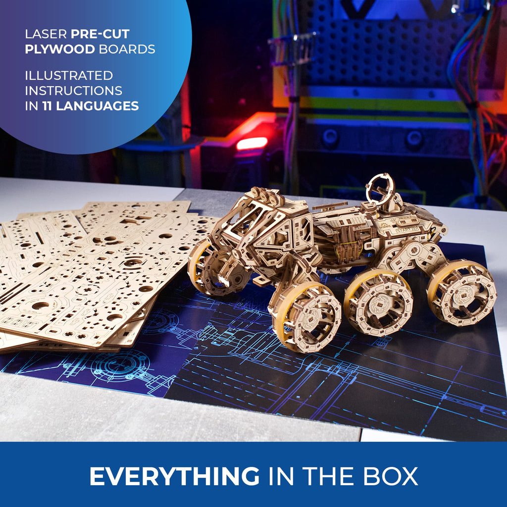 3D Wooden Puzzle Mechanical Model with Spring Drive V726