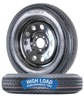 2-Pack Trailer Tire Rim Assembly 4.80-12 5 Lug Black M77793