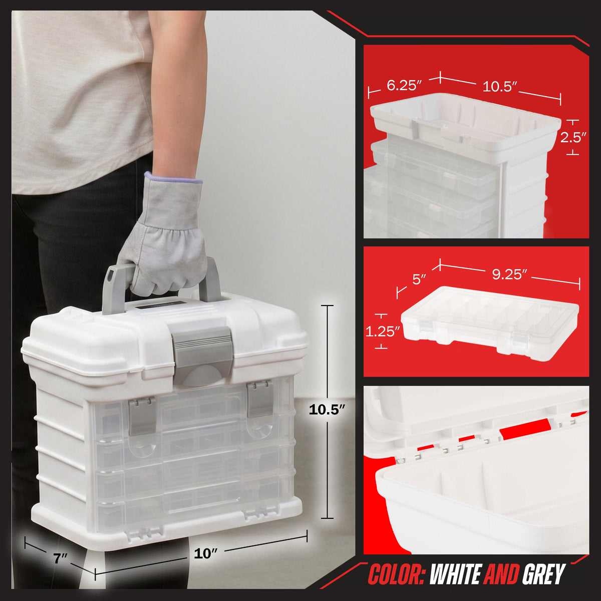 Portable Tool Box Small Parts Organizer with Drawers X43302