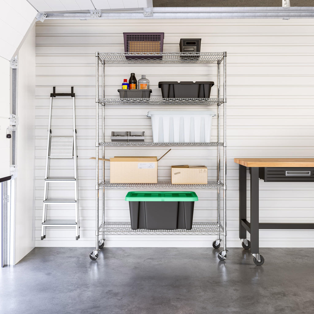 5-Tier Solid Steel Wire Shelving Rack R884