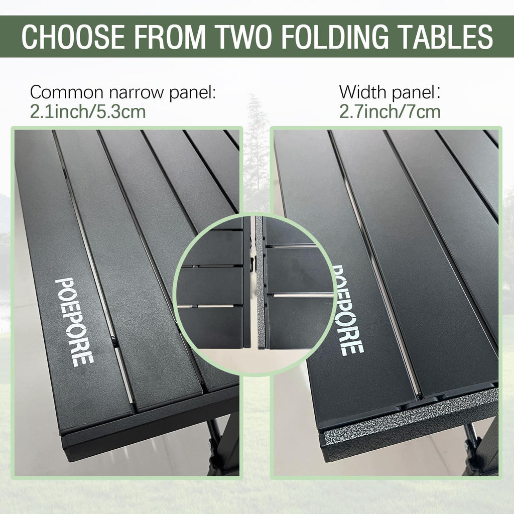 Large Folding Aluminum Camping Table with Storage and Carry Bag A6315