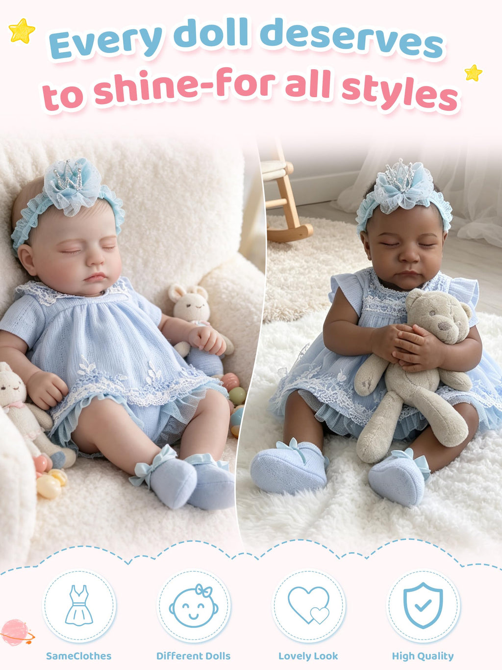 Blue Baby Doll Clothes 17-20 Inches H65302