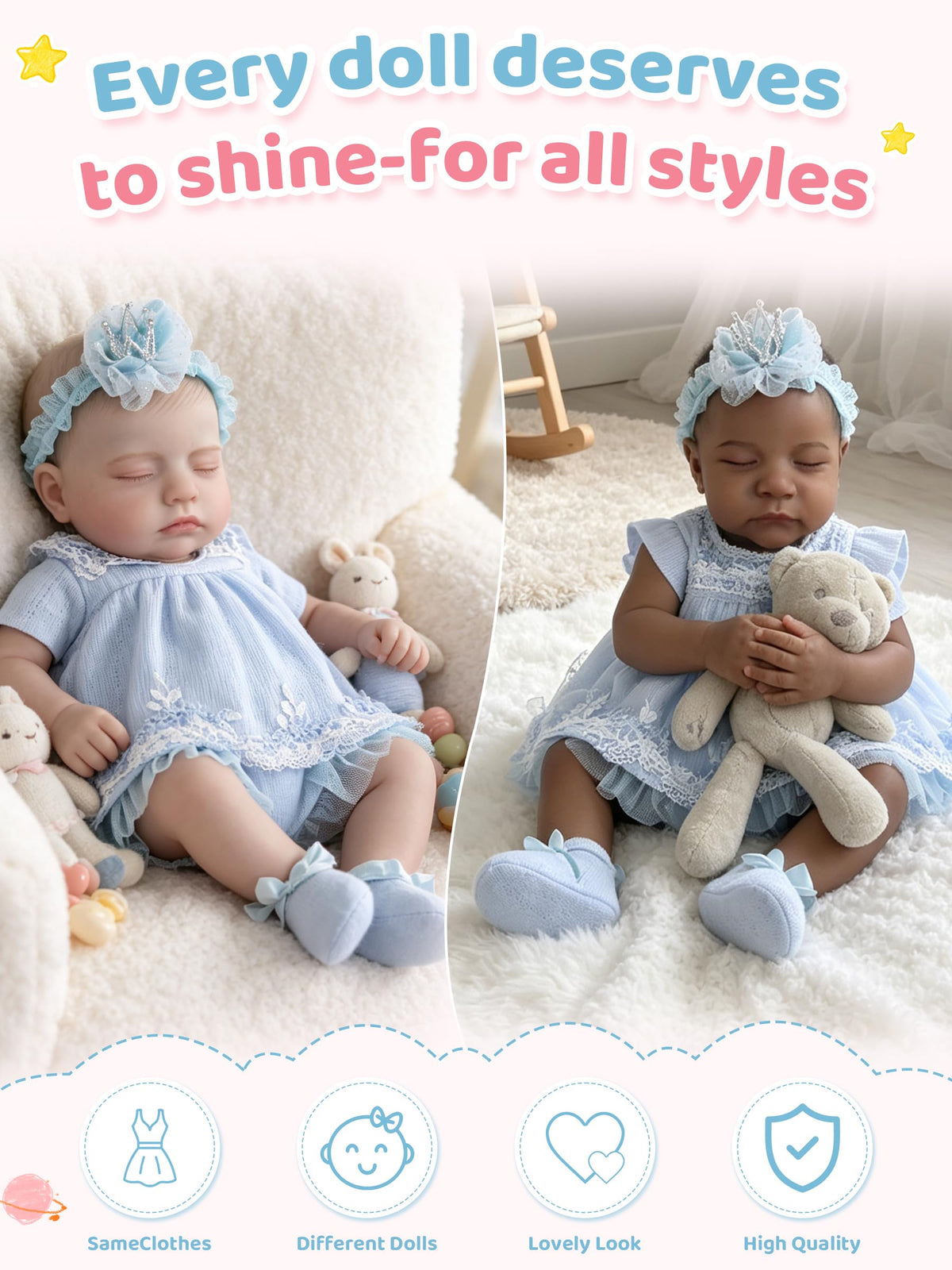 Blue Baby Doll Clothes 17-20 Inches H65302