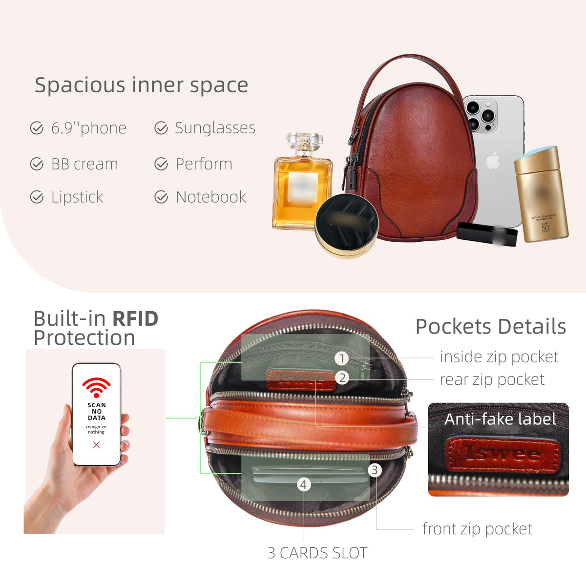 Small Leather Crossbody Bag L90204