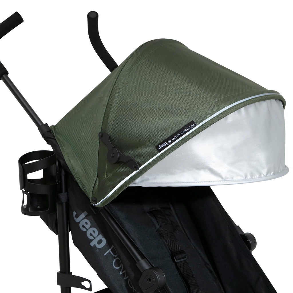 Lightweight Travel Stroller with Compact Fold, 3-Position Recline, Olive Green E6409