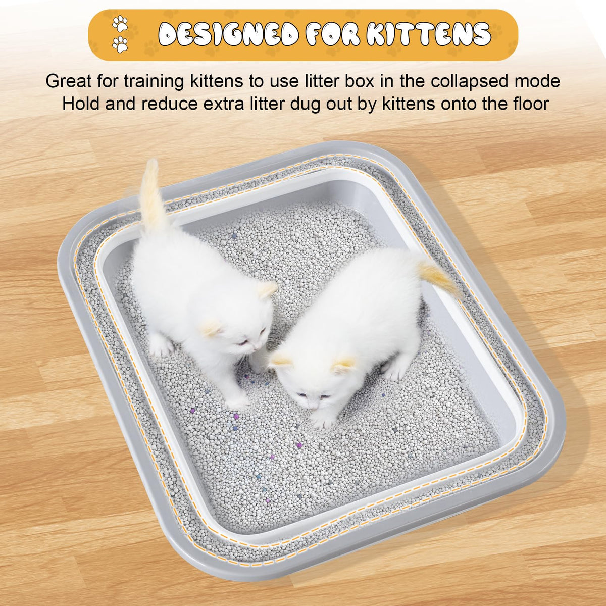 Collapsible Open Cat Litter Box N517408