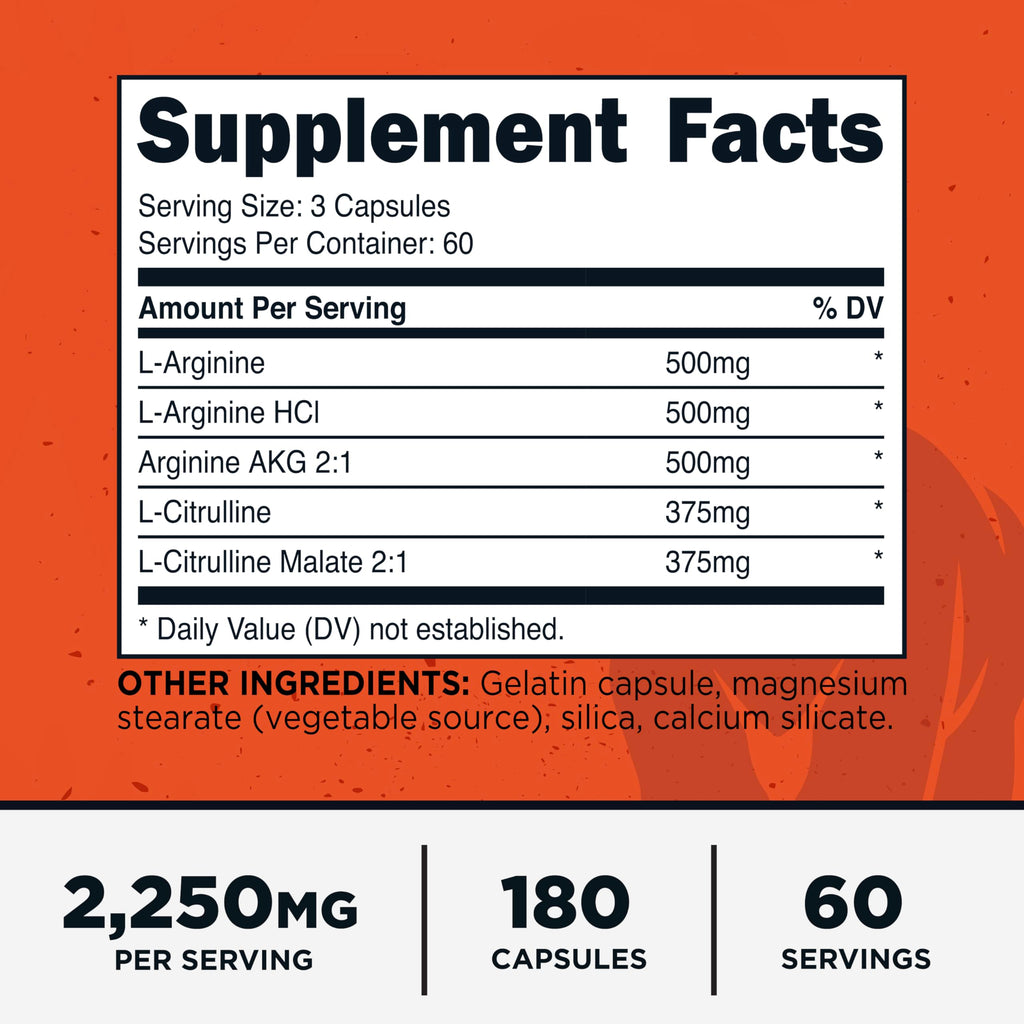 Nitric Oxide Booster 180 Capsules D78970