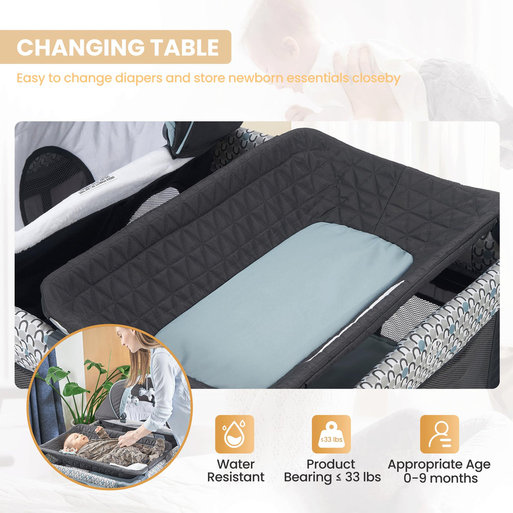 5 in 1 Foldable Baby Crib Playpen V7981