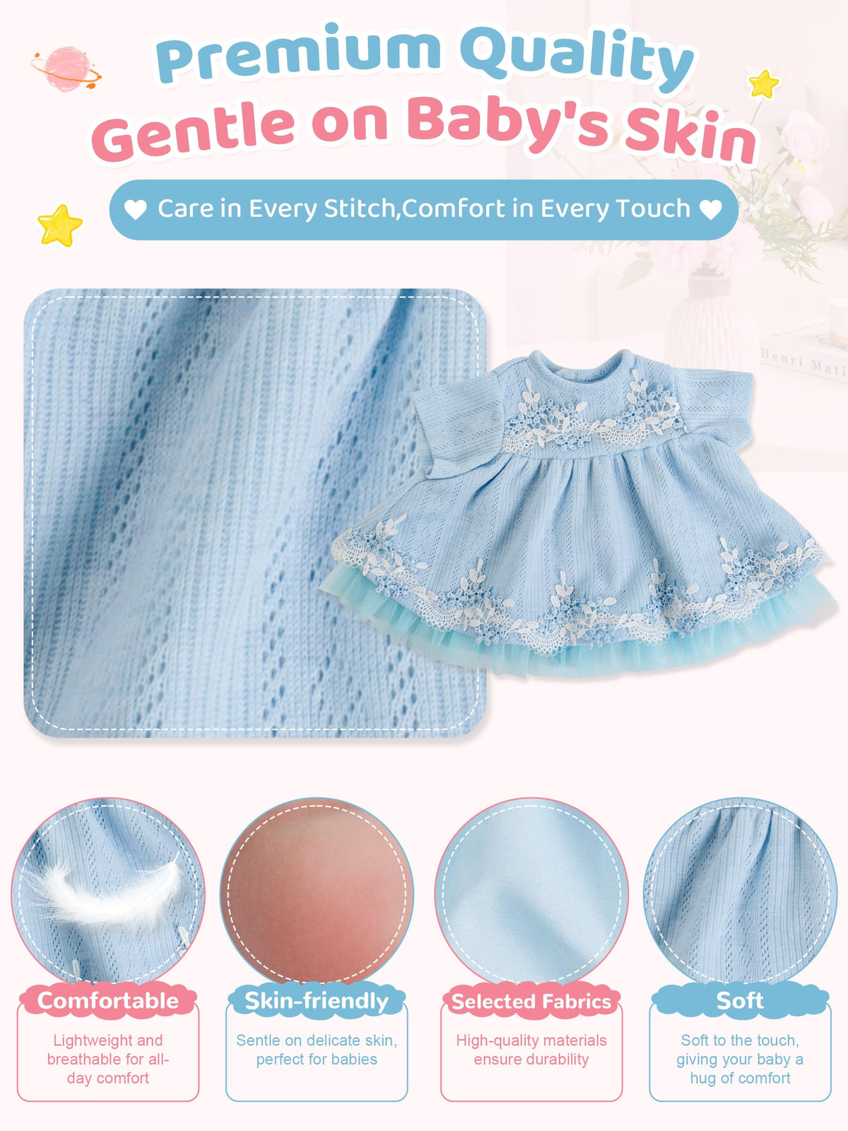 Blue Baby Doll Clothes 17-20 Inches H65302