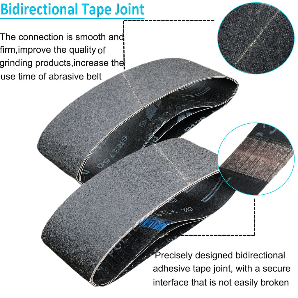 4 x 36 Inch Silicon Carbide Sanding Belts 6 Pack Y2012