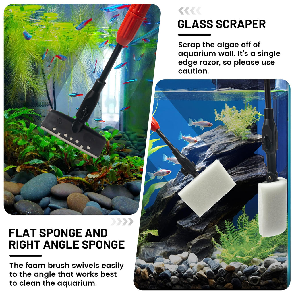 Aquarium Glass Cleaner, 7 in 1 Algae Remover L980
