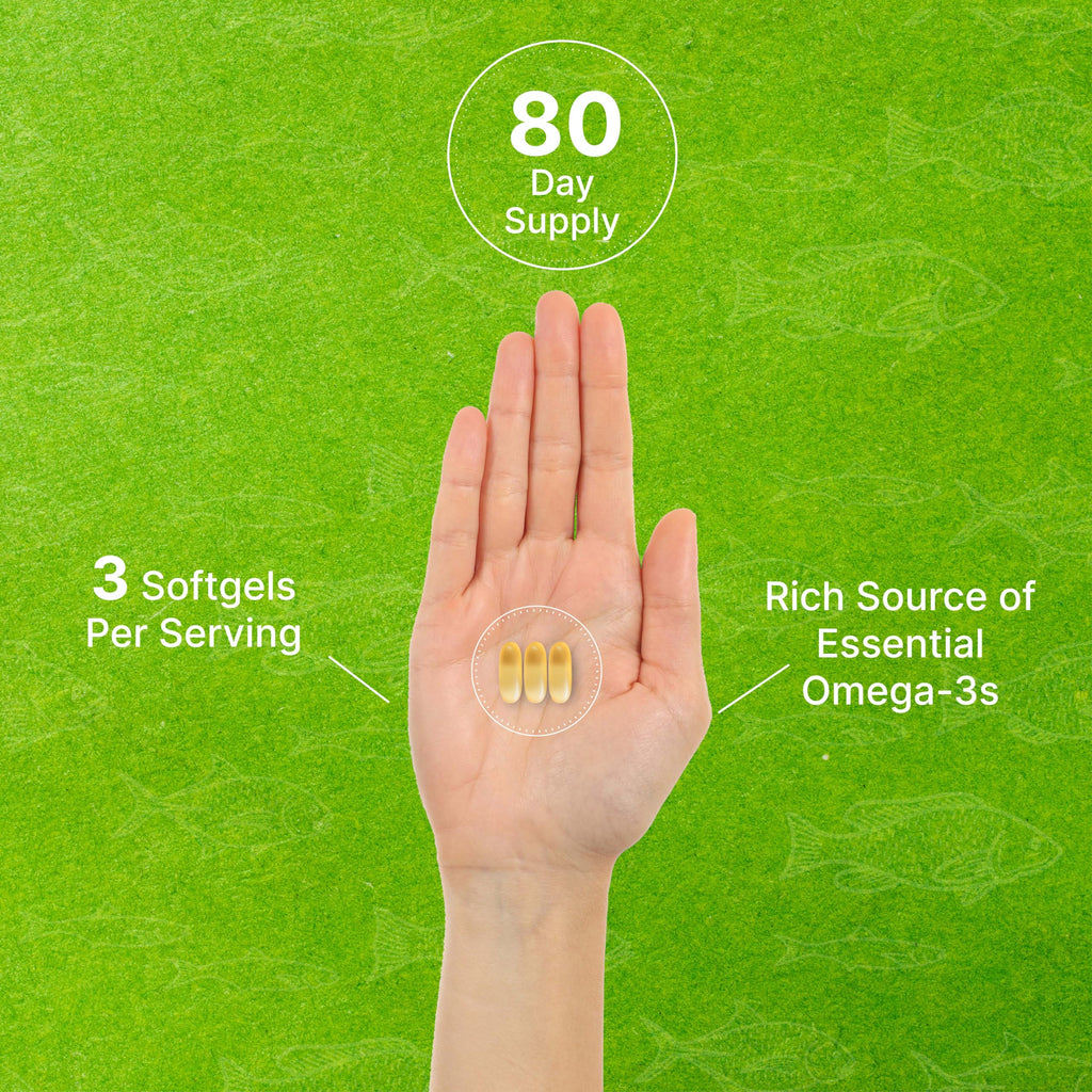 Omega 3 Fish Oil 3,000mg 240 Softgels EPA DHA Lemon Flavored B38862