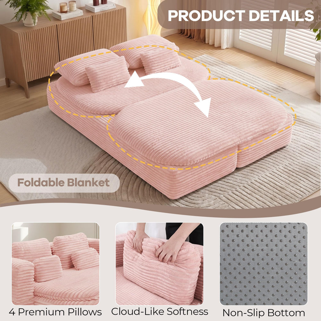 75'' Folding Sleeper Sofa Bed N61954