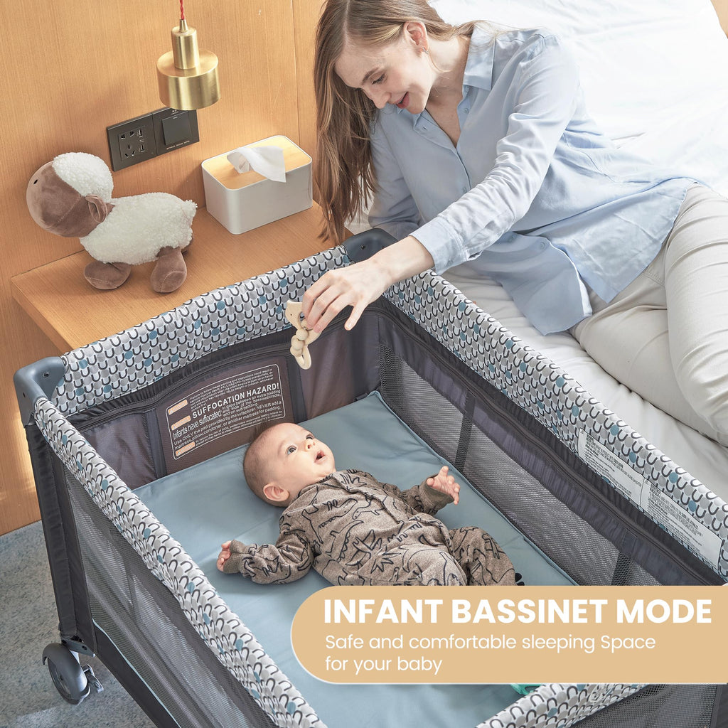 5 in 1 Foldable Baby Crib Playpen V7981