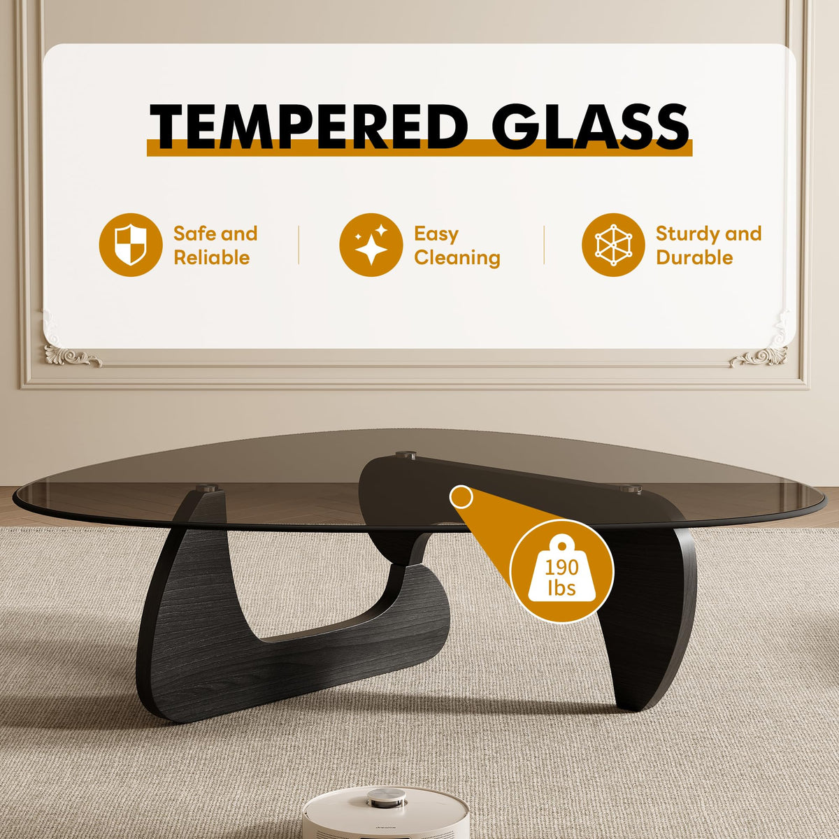 Mid Century Modern Triangle Coffee Table V8627